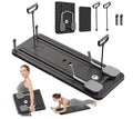 Black exercise board with various attachments 